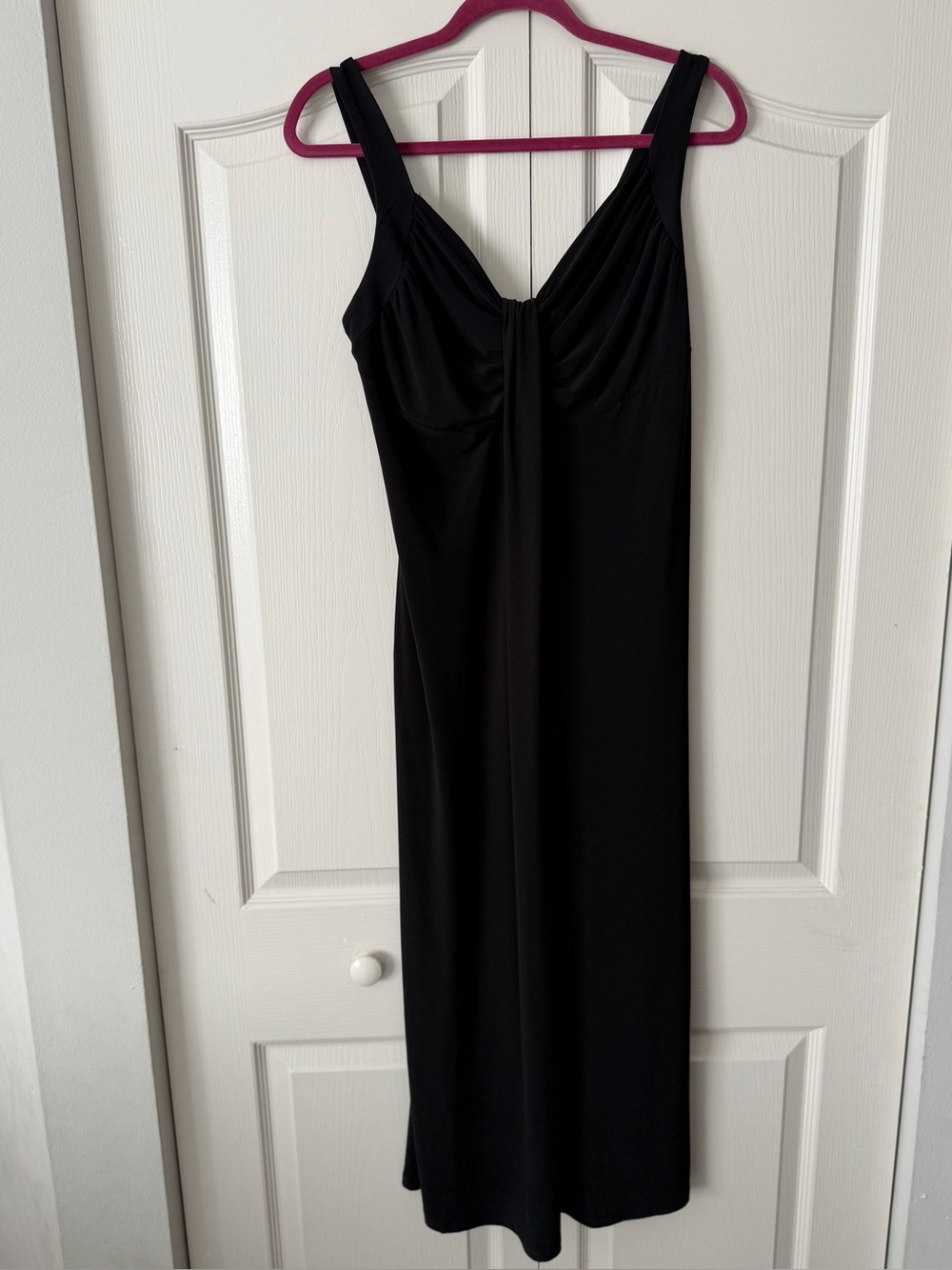 Antthony Black Pleated Evening Dress
